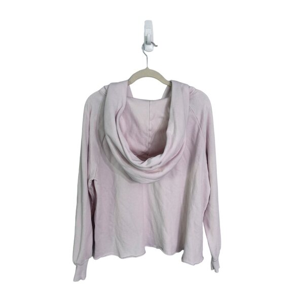 Wildfox hutton lace up sweatshirt‎ pink large hood oversized fit size XS - Picture 2 of 5
